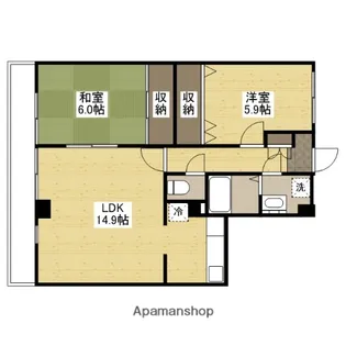 フォブール春日Ⅱ【3階】の間取り