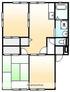 サンビレッジ西深津B【1階】の間取り
