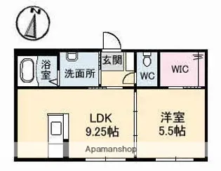 グランラシュレA棟【2階】の間取り