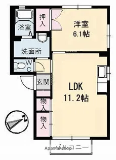 クレスト21 A棟【1階】の間取り