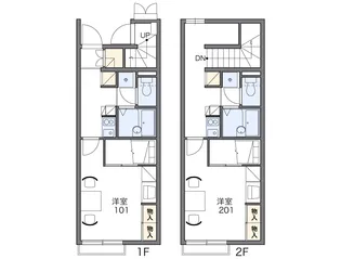 レオパレスBALZAC【109号室】の間取り