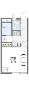 レオパレス蛍【201号室】の間取り