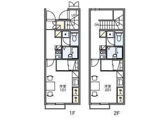 レオパレス桜【102号室】の間取り