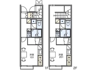 レオパレスROSECITY光洋【205号室】の間取り