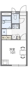 レオパレス山の手【110号室】の間取り