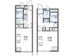 レオパレス西町【203号室】の間取り