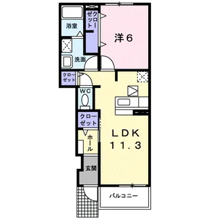 メゾン エスポワール【1階】の間取り