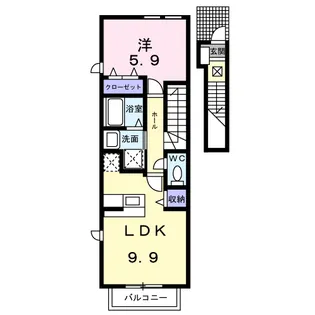 Jカントリーハイツ【2階】の間取り