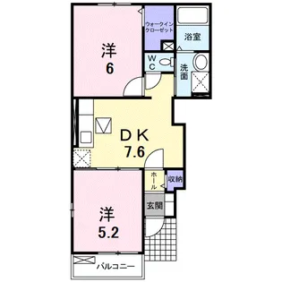 ディア レストA【1階】の間取り