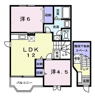 フローレンス御幸B【2階】の間取り
