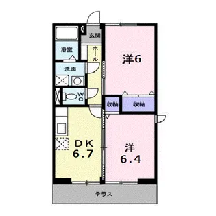 アルファ ツー【1階】の間取り