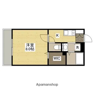 エステート ユリA【1階】の間取り