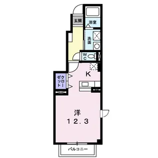 モンドミュール【1階】の間取り