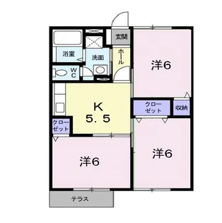 ジョイフルにしむらA【1階】の間取り