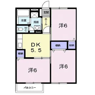 ジョイフルにしむらA【2階】の間取り