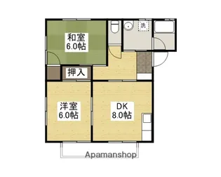 コーポラス関本A【201号室】の間取り