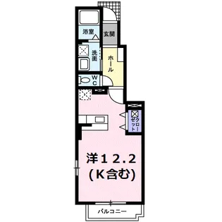 プランタンローズ【1階】の間取り