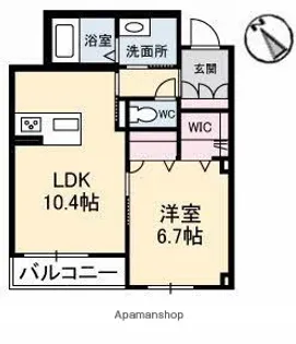グランベレオ引野【2階】の間取り