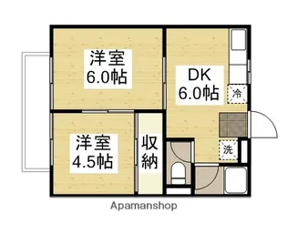コーポ坂口【3号室】の間取り