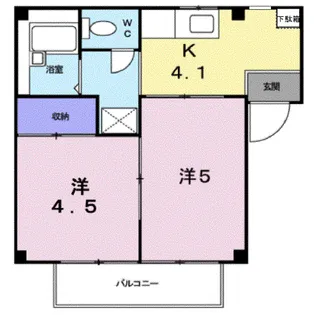 サンシャインつちやⅡ【1階】の間取り