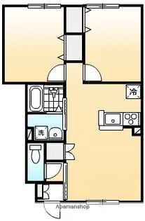 エルメゾン新涯【1階】の間取り