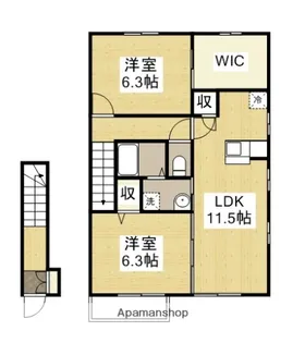 エルメゾン新涯【2階】の間取り