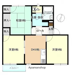 王子サンハイツA【201号室】の間取り
