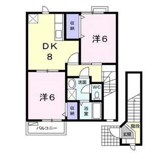 ル・アーブルA【2階】の間取り