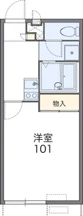レオパレスひまわり【1階】の間取り