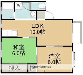 メルシー蔵王B【202号室】の間取り