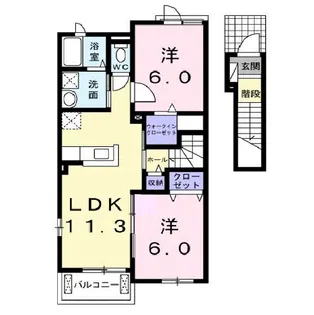 イースト フラワー【2階】の間取り
