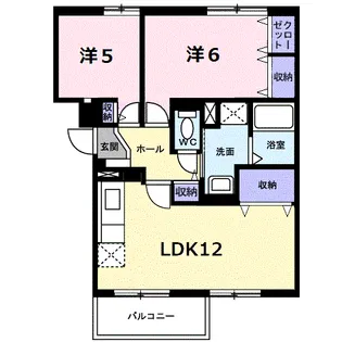 カルチェヴィラ華【2階】の間取り