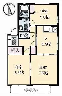 トータス井上 C【1階】の間取り