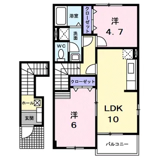 マッシュルームB【2階】の間取り