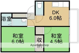 アーバンやましげ B【101号室】の間取り
