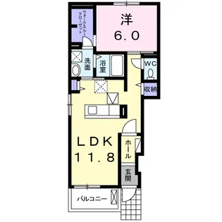 グリーンゲーブル【1階】の間取り