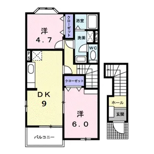 シャトレ沖B【2階】の間取り