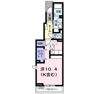 フィールド・サンⅡB【1階】の間取り