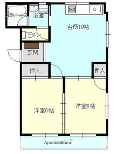タキミヤマンション【1階】の間取り