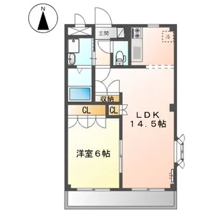 グリシーナ【2階】の間取り