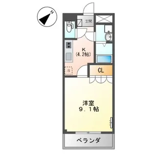 アルカディア明日香【2階】の間取り