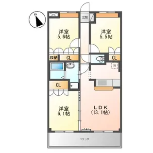 ベル・グラース【2階】の間取り