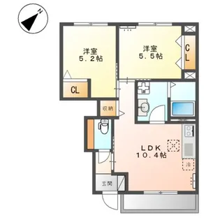 エスプアール【1階】の間取り