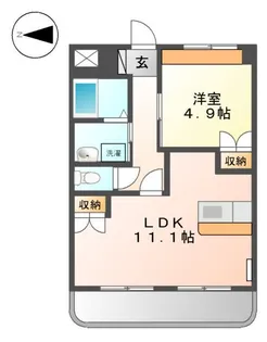 メルヴェール西深津【2階】の間取り