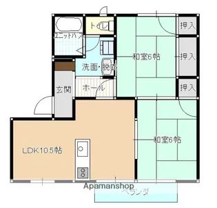 ファリーネ御幸A棟【2階】の間取り