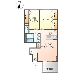 アルページュ【1階】の間取り