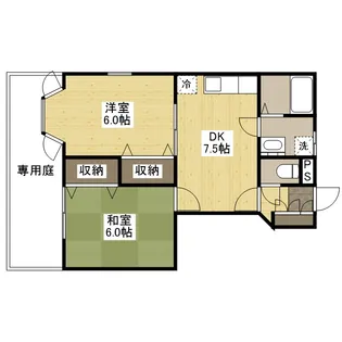リバーサイド5 A棟【103号室】の間取り
