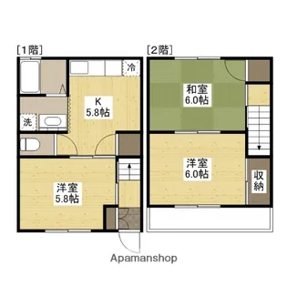 プレジール高木1【B号室】の間取り