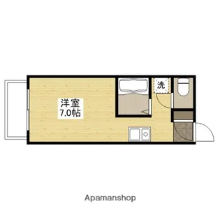コーポトクシマA【202号室】の間取り
