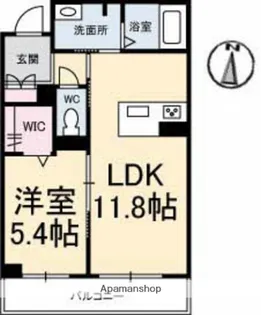 シャラーレ西深津【1階】の間取り